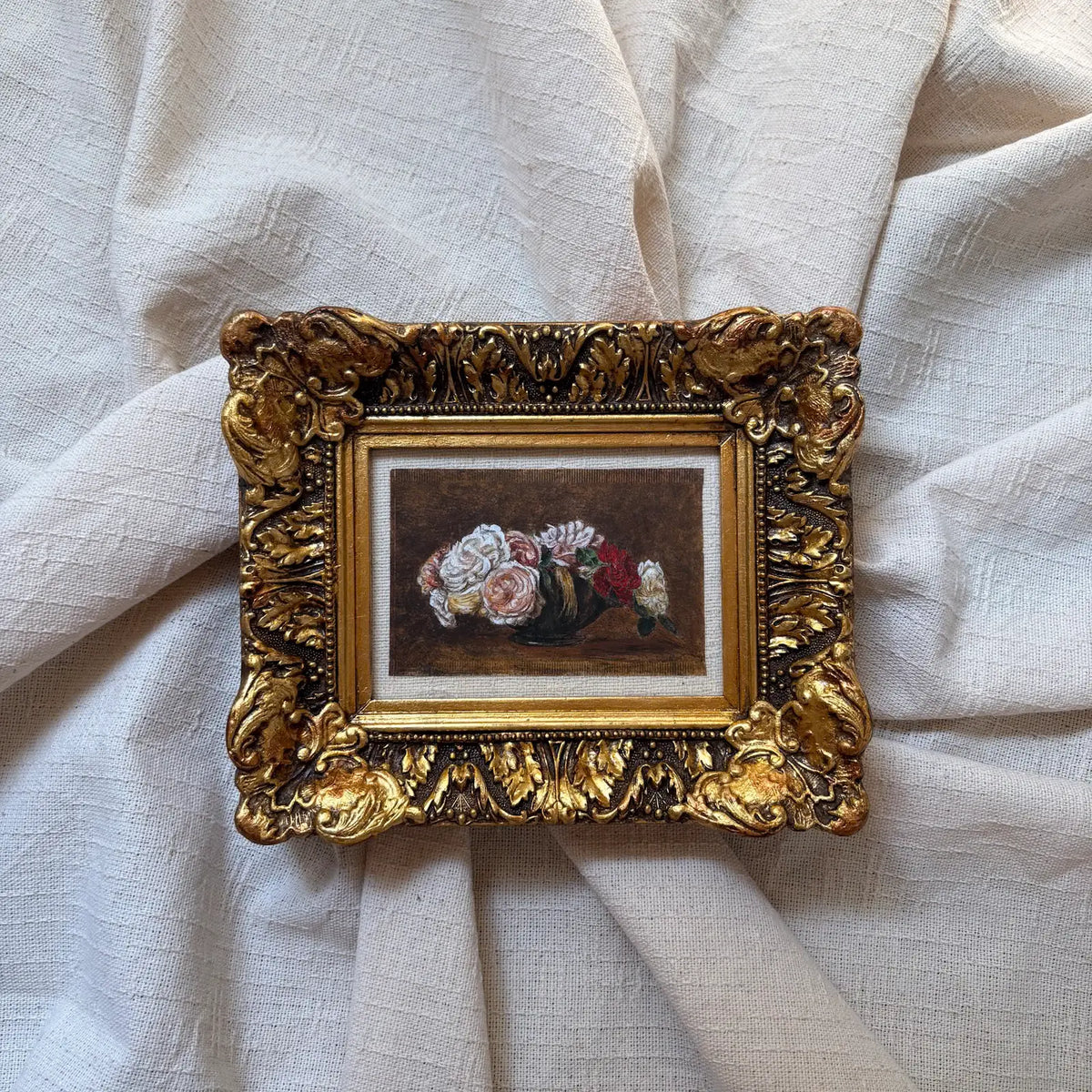 "Rosas em um vasilhame"  (1883), releitura de Henri Fantin-Latour