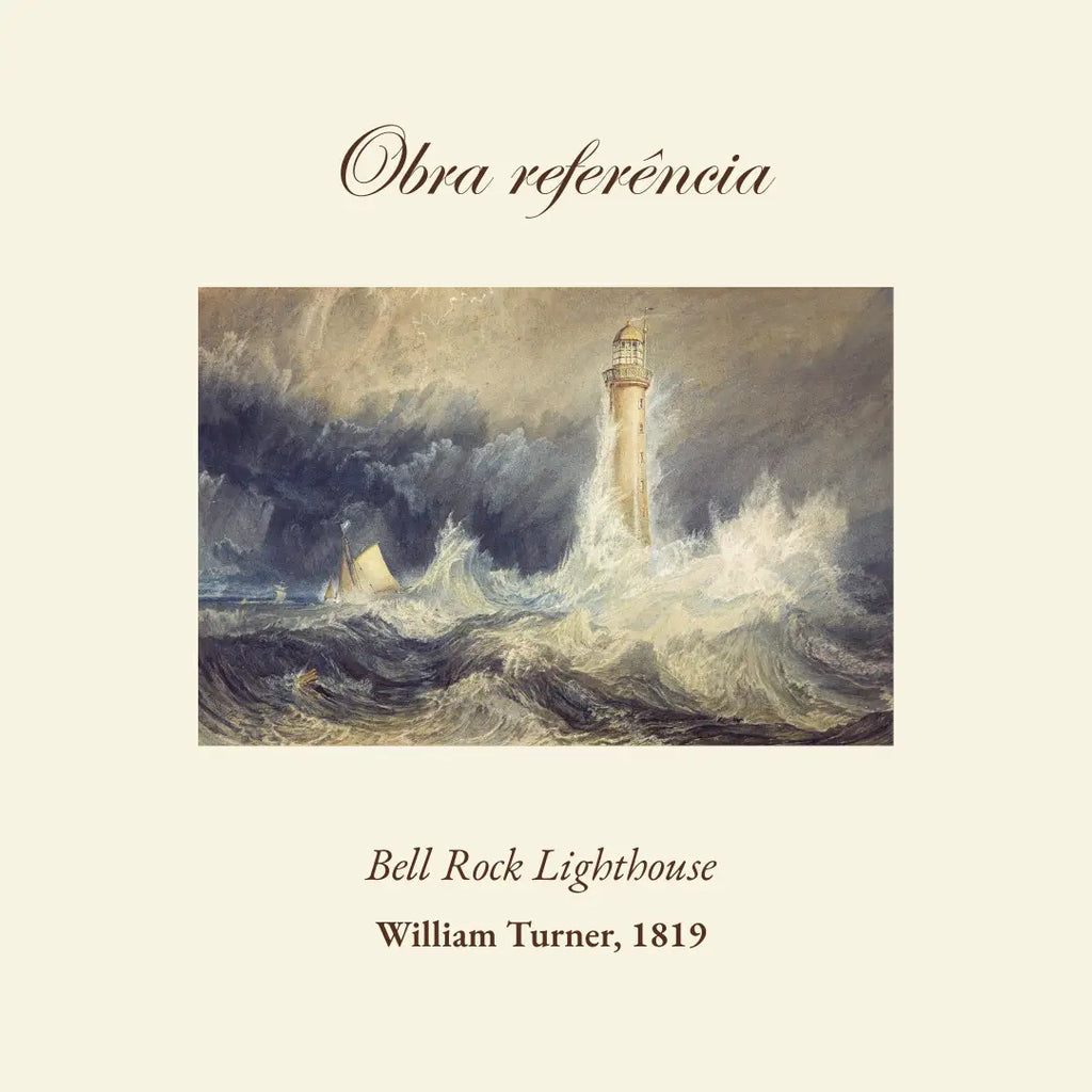 "O farol Bell Rock"  (1819), releitura de William Turner