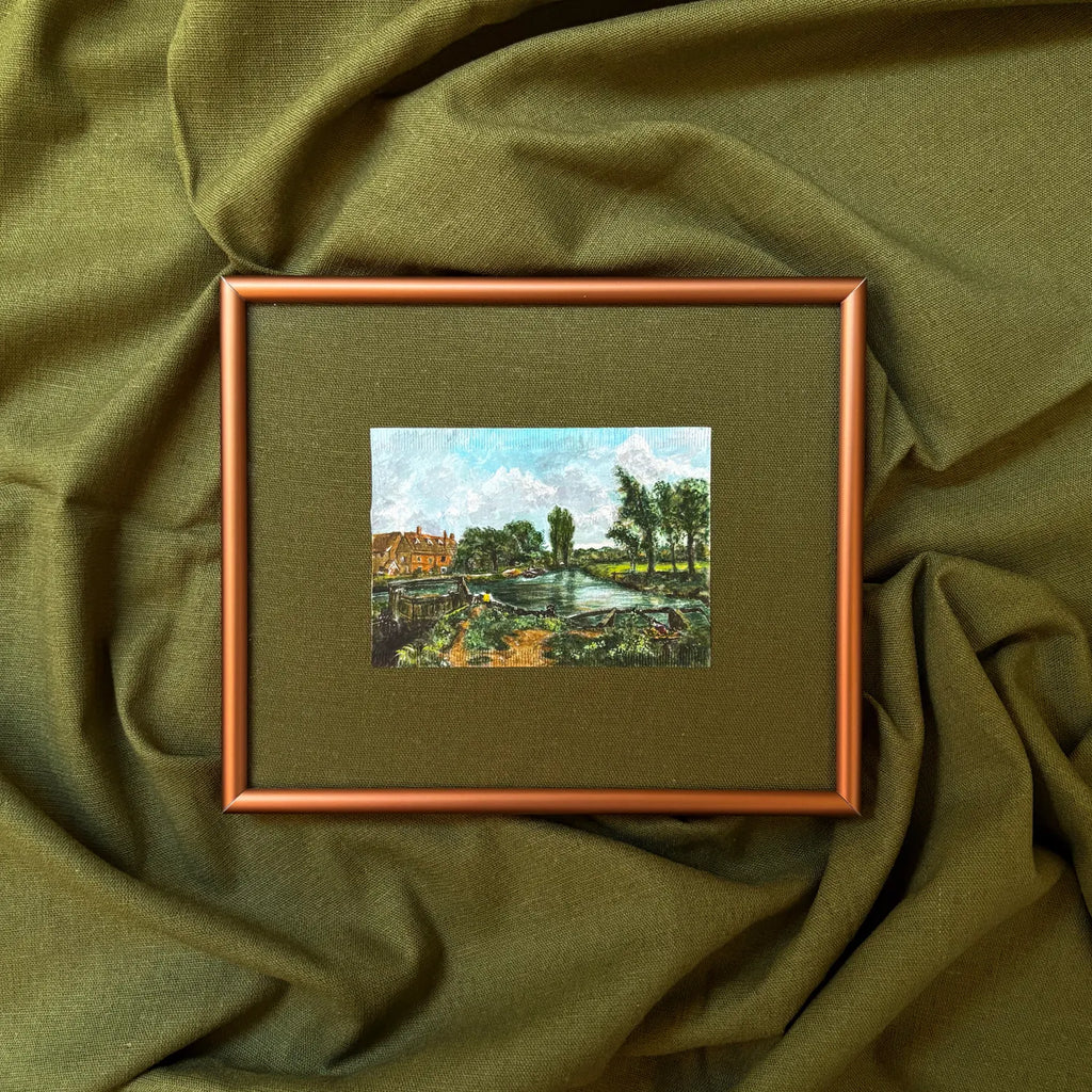 "Moinho Flatford visto da eclusa"  (1812), releitura de John Constable