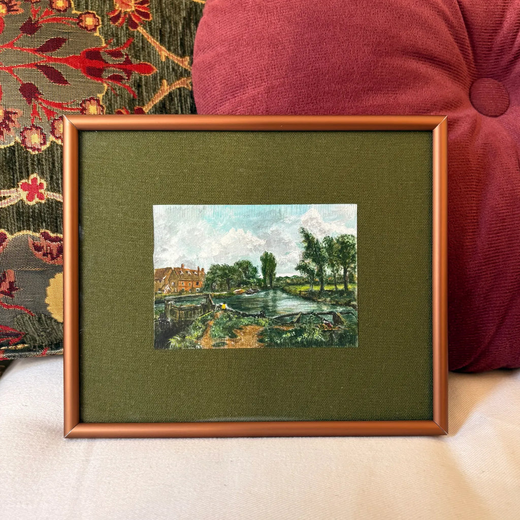 "Moinho Flatford visto da eclusa"  (1812), releitura de John Constable