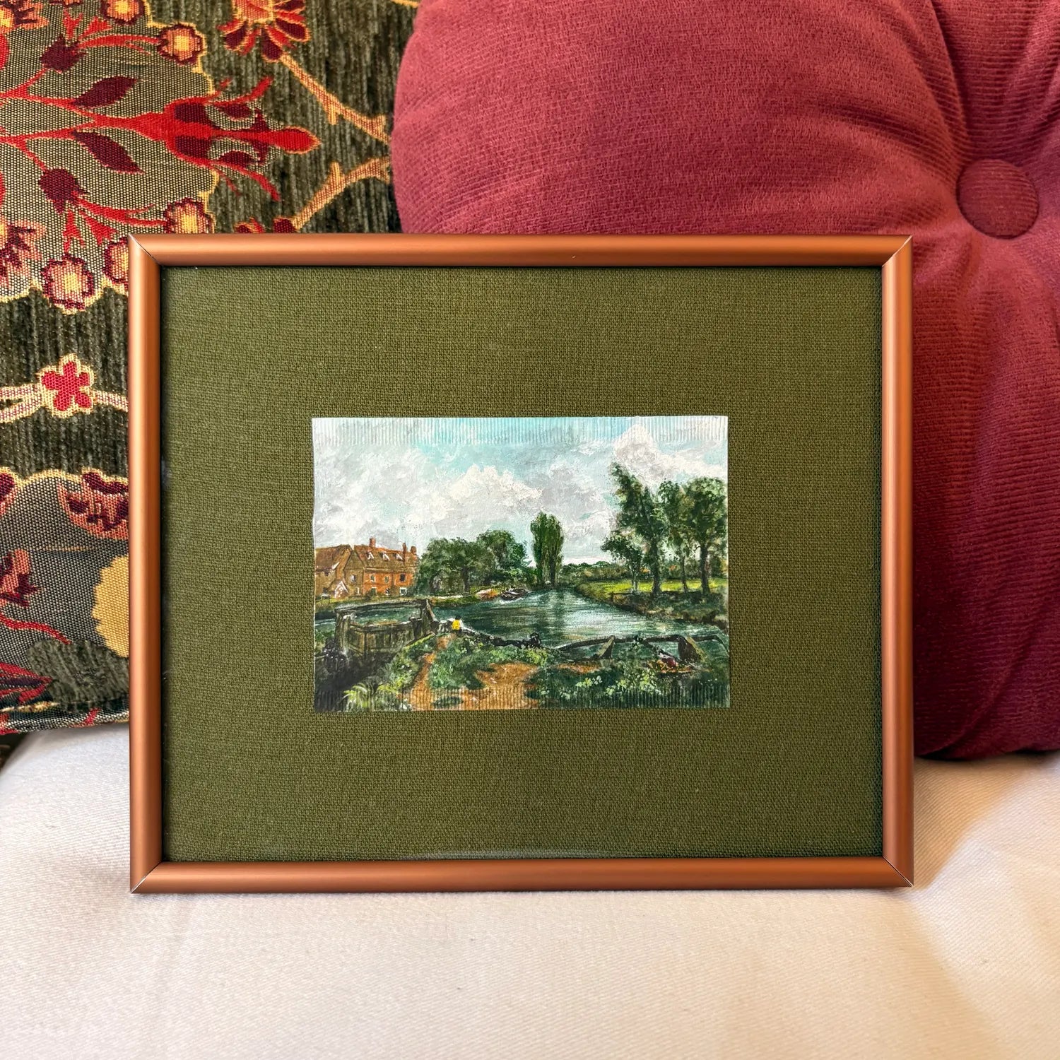 "Moinho Flatford visto da eclusa"  (1812), releitura de John Constable