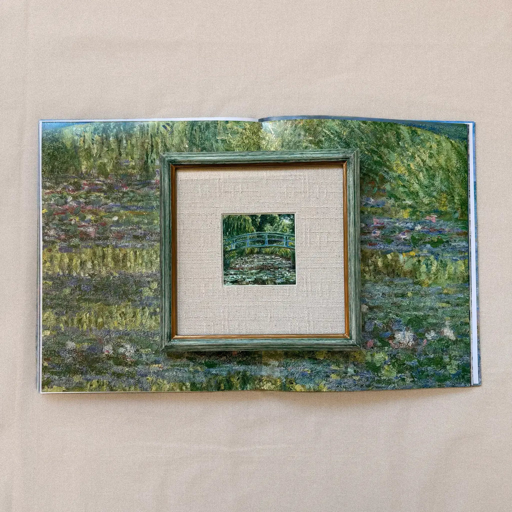 "Ponte japonesa e a lagoa das ninfeias em Giverny"  (1899), releitura de Claude Monet