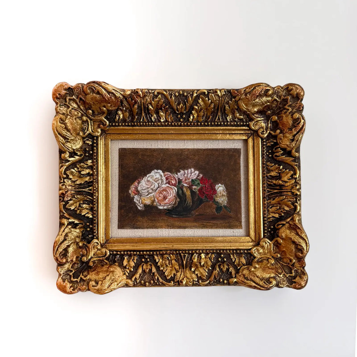 "Rosas em um vasilhame"  (1883), releitura de Henri Fantin-Latour