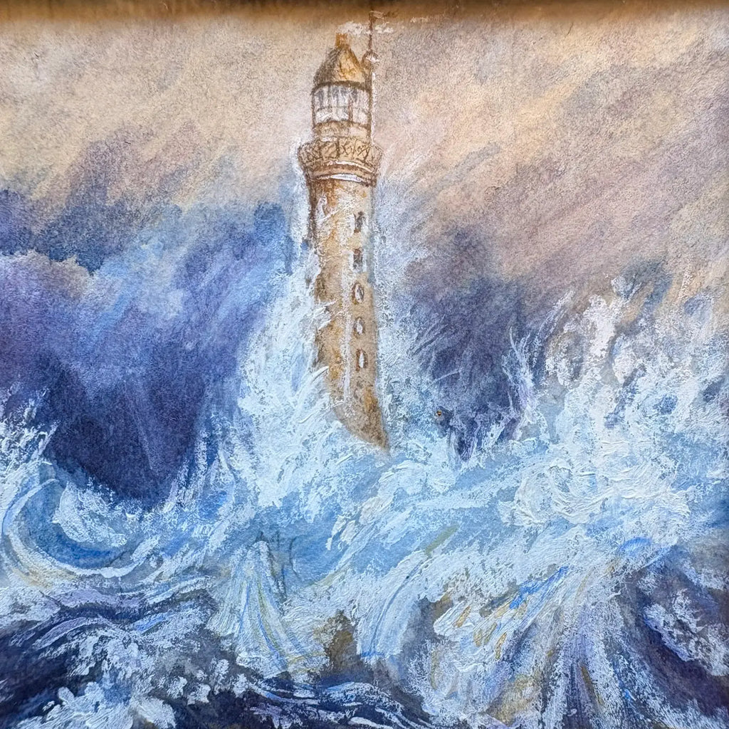 "O farol Bell Rock"  (1819), releitura de William Turner
