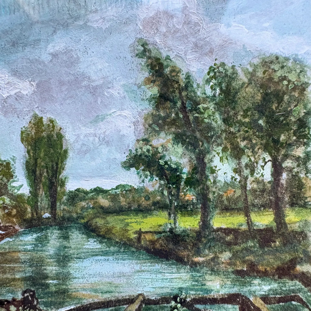 "Moinho Flatford visto da eclusa"  (1812), releitura de John Constable
