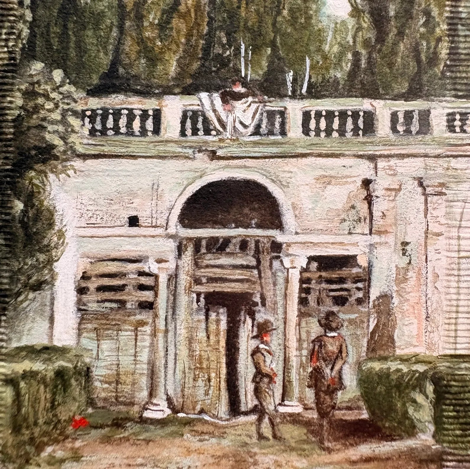 "Vista do jardim da Villa Medici"  (c. 1630/49), releitura de Diego Velázquez