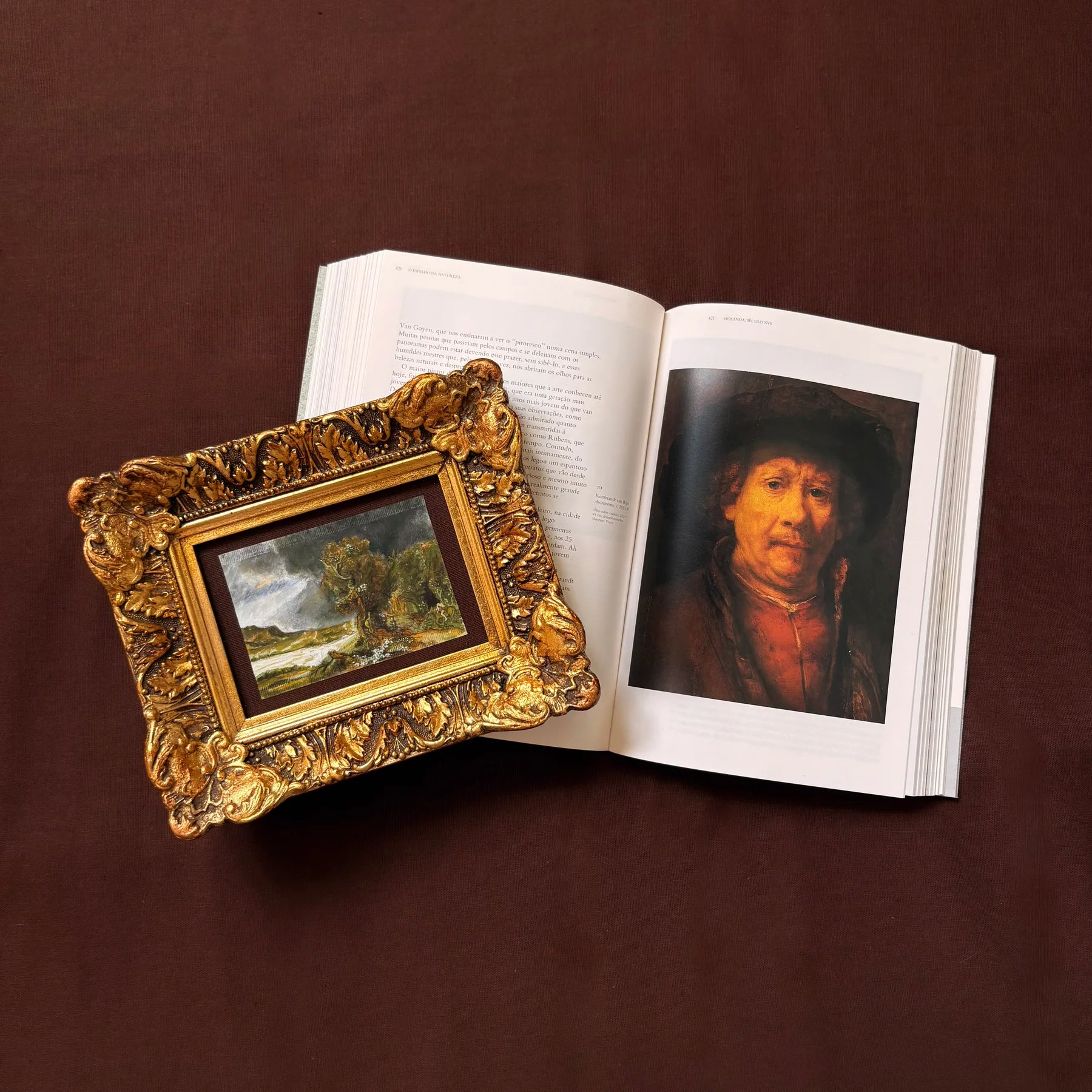 "Paisagem com o bom samaritano" (1638), releitura de Rembrandt