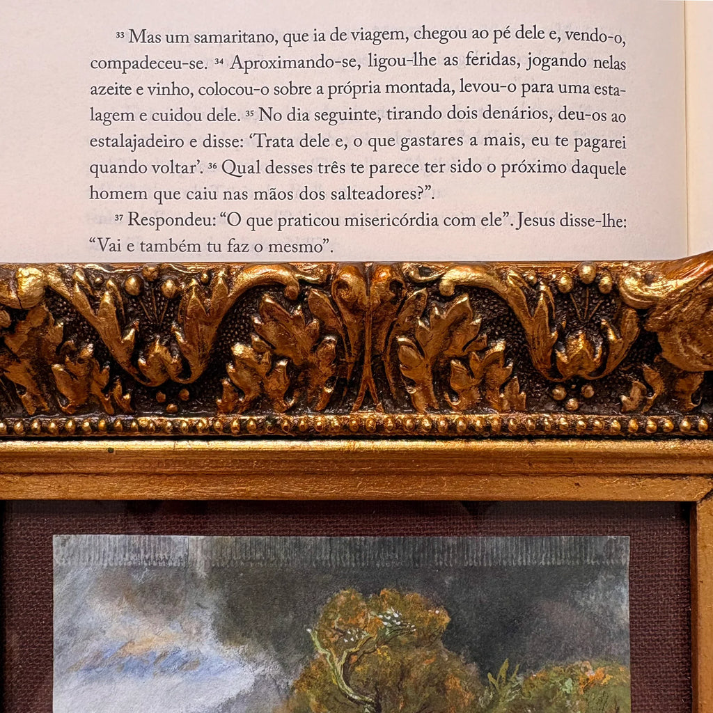 "Paisagem com o bom samaritano" (1638), releitura de Rembrandt
