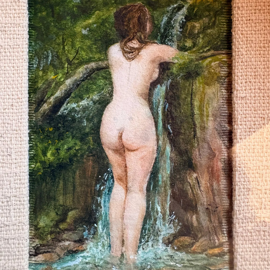 "A fonte"  (1862), releitura de Gustave Courbet