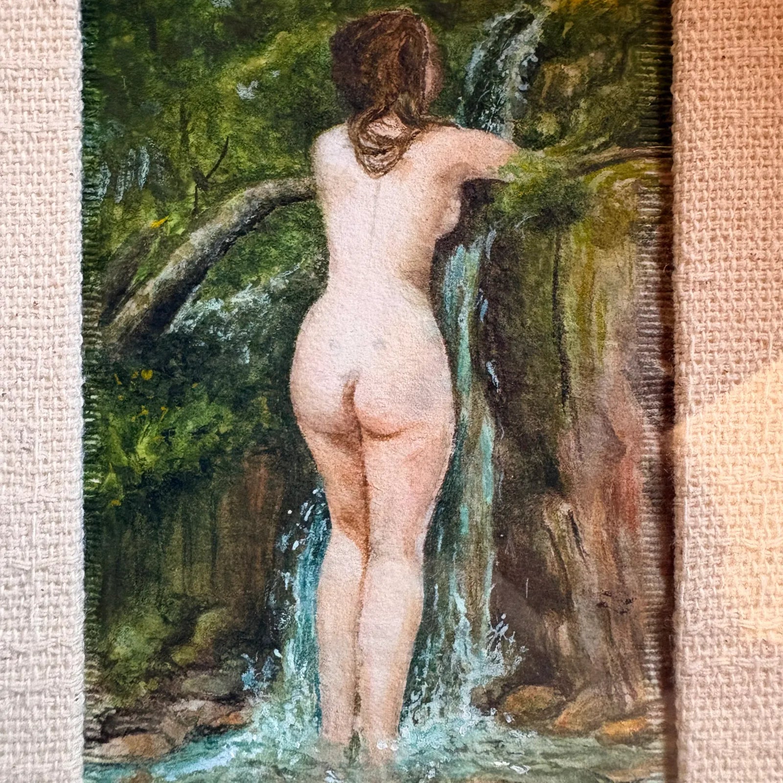 "A fonte"  (1862), releitura de Gustave Courbet