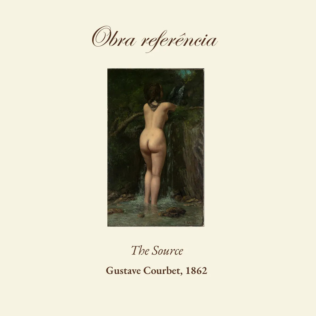 "A fonte"  (1862), releitura de Gustave Courbet