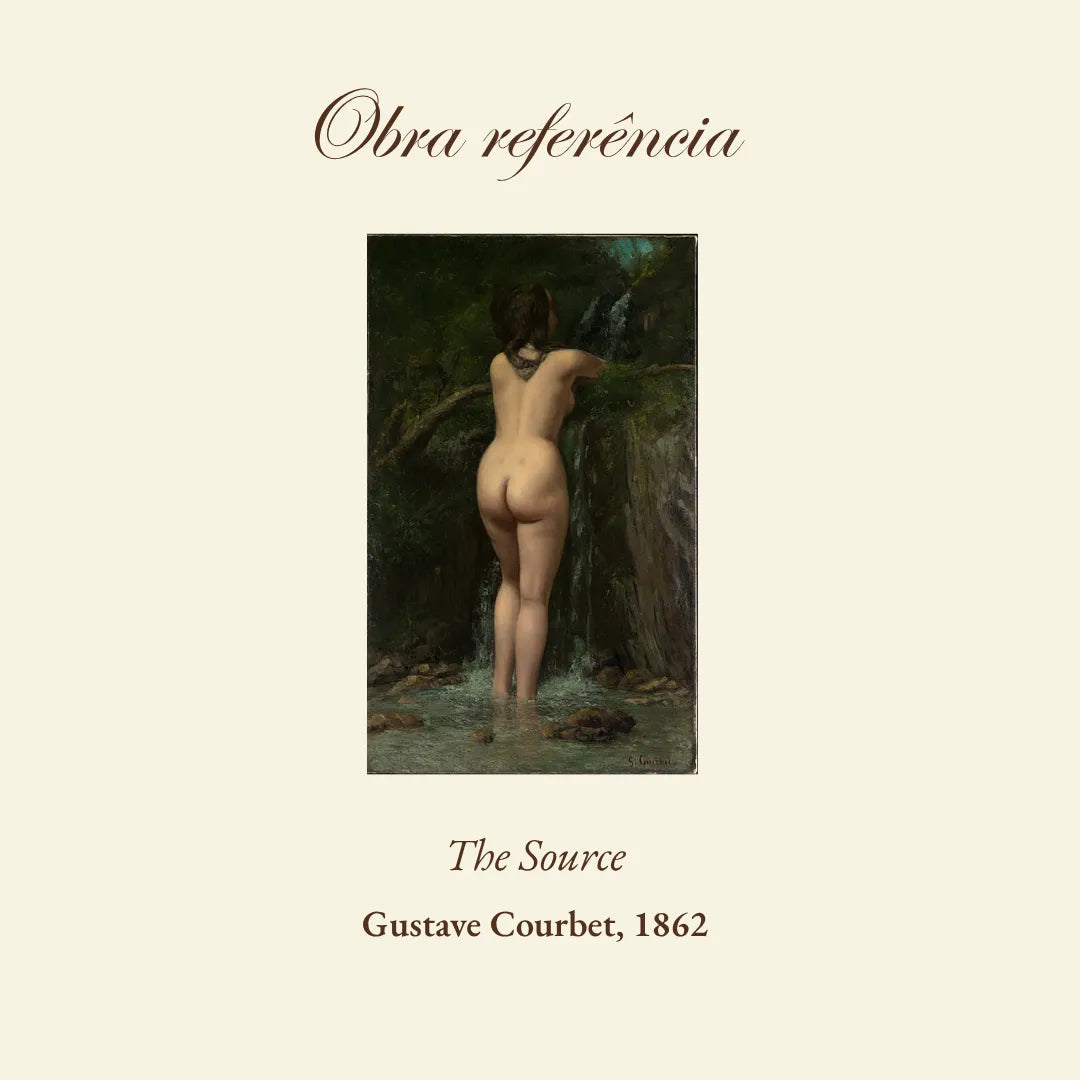 "A fonte"  (1862), releitura de Gustave Courbet