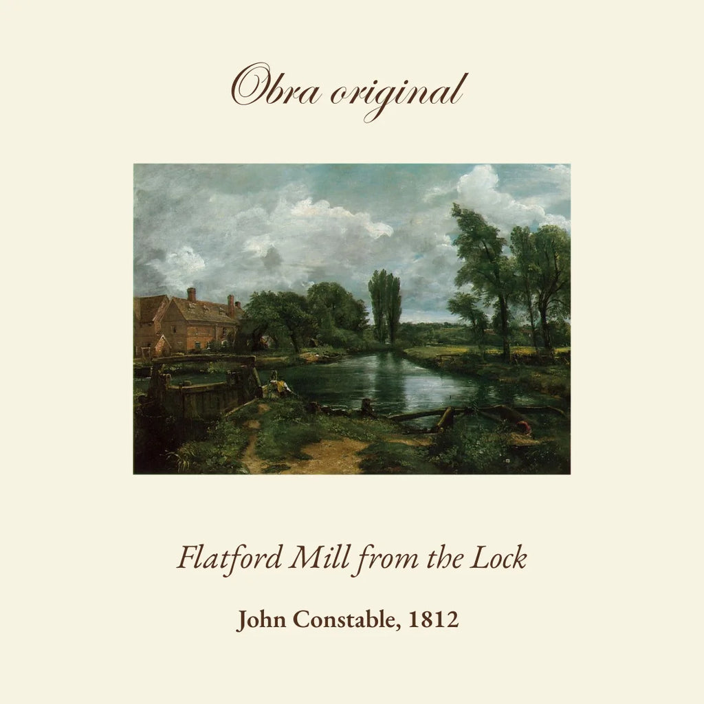 "Moinho Flatford visto da eclusa"  (1812), releitura de John Constable