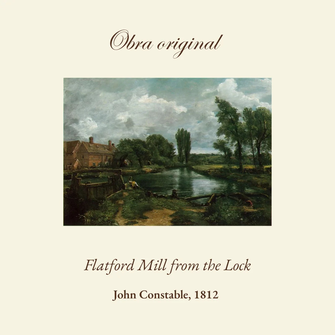 "Moinho Flatford visto da eclusa"  (1812), releitura de John Constable